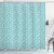 Ambesonne Turquoise Shower Curtain, Retro Vintage 60s 50s Inspired Geometric Polka Dots Romantic Art Print, Cloth Fabric Bathroom Decor Set with Hooks, 75" Long, White Blue