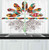 Ambesonne Tribal Kitchen Curtains, Colorful Historical Aztec Feathers Boho Folk Abstract Design, Window Drapes 2 Panel Set for Kitchen Cafe Decor, 55" X 39", Multicolor