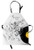 Ambesonne Music Apron, Abstract Design Flying Music Notes Disc Album Dancing Nightclub Print, Unisex Kitchen Bib with Adjustable Neck for Cooking Gardening, Adult Size, Ivory Black
