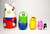 Kitty Russian Nesting Doll Set of 5 Piece. Hand-Painted in Russia.