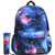 Galaxy School Backpack, SKL School Bag Student Stylish Unisex Canvas Laptop Book Bag Rucksack Daypack for Teen Boys and Girls(Blue with Pencil Bag)