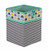 Bacati Elephants Unisex Fabric Collapsible Hamper, Mint/Yellow/Grey