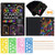 PRACTO Scratch Paper Art Set, 50 PCS Rainbow Magic Scratch Paper for Kids Black Scratch Off Art Crafts Notes Boards Sheet with 5 Wooden Stylus