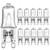 AHEVO G9 JCD 40 Watt 120 Volt T4 JD Type Halogen House Hold Light BulbCrystal Clear Lense Hanging Pendant Accent Type Spot Down Lamp Chandelier Sconce Fixture Lighting 10 Pack