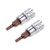 uxcell 2 Pcs 1/4" Drive x 3mm Hex Bit Socket, Standard Metric, S2 & Cr-V Steel