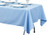 LinenTablecloth Polyester 60 x 126 in. Rectangular Tablecloth Serenity Blue
