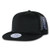 DECKY Solid Color Flat Bill Foam Trucker Hat, Black