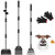 MOICO Dog Pooper Scooper, 3 Pack Upgraded Adjustable Long Handle Metal Tray, Rake and Spade Poop Scoop, Pet Waste Removal Pooper Scooper for Large Medium Small Dogs and Pets