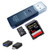 Jupitoo USB 3.0 SD Card Reader for Micro SD, Micro SDHC, Micro SDXC, TF, SD Card, SDHC, SDXC for PC, Laptop, Mac, Windows, Plus Type C to USB 3.0 Adapter Black(1 Pack)