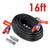 ZOSI 16ft All-in-one BNC Video Power Cables, 5M bnc Extension CCTV Wire Cord for Security Camera dvr Surveillance System (Black, with BNC RCA Connector)