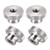 uxcell Knurled Thumb Nuts - M6 Round Knobs with 304 Stainless Steel - 4 Pcs