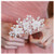 SWEETV Flower Wedding Hair Comb Ivory Pearl Clip,Bridal Hair Piece Women Hair Accessories for Brides