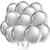 22 Inch 4D Balloons Large Foil Balloons Sphere Foil Balloons 4D Round Balloons for Birthday Wedding Baby Shower Party Decors (Silver)