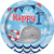 Nautical Boys 1st Birthday Dessert Plates, 8ct