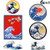 6 Pieces Great Wave Off Kanagawa Patches Embroidered Applique Badge Iron On Sew On Emblem Applique, Assorted Styles Repair Patches for DIY Accessories