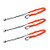 YaeKoo 3 Pack Orange Color Tool Leash, Coiled Retractable Cord, Quick Release Safety Lanyard with Aluminum Carabiner Clip and Adjustable Loop End, 15 Ib Working Limit