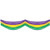 Mardi Gras Fabric Bunting (golden-yellow, green, purple) Party Accessory  (1 count) (1/Pkg)