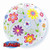 Qualatex 22" Spring Floral Patterns Bubble Balloon, Multicolor