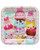 American Greetings Num Noms 8 Count Dinner Large Square Plate, Lunch Pieces