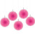 Bright Pink Mini Paper Hanging Fan | Party Decoration, 60 Ct.