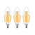 ILAMIQI LED Candelabra Bulb, Dimmable 100-Watt Light Bulbs Equivalent, 12W LED Candle Bulbs,Daylight White 4000K Chandelier Bulbs, E12 Candelabra Base, 120V, 1200Lumens, Torpedo Shape(3 Pack)