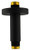 Aquaiaw Shower Arm and O-Ring Flange, 3 inch, Solid Brass, Round, Matte Black, Straight Shower Arm Extension, Ceiling Mount Shower Head Extension Arm, Both 1/2 NPT, Universal Rainfall Shower Head Arm