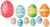 Easter Egg Cutouts   (10/Pkg)