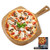 SEKAM Wood Pizza Peel - Wooden Pizza Paddle Spatula for Homemade Pizza Bread Baking Peel - Bamboo Pizza Cutting Board for Cheese/Fruit - Pizza Board with Handle (17 x 12 inch)