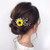 Unicra Bride Wedding Hair Comb Sunflower Bridal Side Comb Crystal Hair Accessories for Women and Girls (Silver)