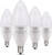 Albrillo E12 LED Bulb Candelabra Light Bulbs 6W, 60 Watt Equivalent, Warm White 2700K Chandelier Bulbs, Decorative Candle Base, Non-Dimmable, Pack of 4