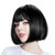 DASANI Short Bob Hair Wigs for Women, Black Wigs with Bangs Straight Synthetic Wig Natural As Real Hair 12'' (01black)