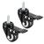 uxcell 2 Inch Swivel Caster Wheels PU 360 Degree Threaded Stem Caster Wheel with Brake, M8 x 25mm, 132lb Capacity Each Wheel, Pack of 2