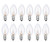 Night Light Bulbs 7 Watt C7 Salt Lamp Bulbs Replacement Bulb with Candelabra Base, E12 Candelabra Base, 12Pack