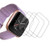 [4 Pack] Fitbit Versa Screen Protector Tempered Glass Film Gavoyeat HD Screen Protector for Fitbit Versa Smart Watch [Crystal-Clear 9H-Hardness Scratch-Resist No-Bubble]