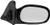 Dorman 955-460 Passenger Side Manual Door Mirror for Select Toyota Models, Black