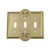 Nostalgic Warehouse 719928 Meadows Switch Plate with Triple Toggle, Polished Brass