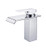 KAEN New Design Single Handle Lavatory Waterfall Bathroom Sink Faucet with Extra Large Rectangular Spout, Single Hole Solid Brass Basin Mixer Tap?Chrome?