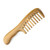 Wide Tooth Natural Sandalwood Hair Comb- No Static Wooden Detangling Comb With Smooth Handle for Thick Curly Wavy Hair