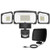 Harmonic Solar Motion Sensor Lights Outdoor, 1600LM LED Solar Security Lights Outdoor, 6000K IP65 Waterproof Flood Light with 3 Adjustable Head for Yard, Garage, Pathway, Entryways (Black)
