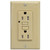 AH Lighting GFCI Outlet 15A Standard Decorative Tamper Resistant Duplex Receptacle with LED Indicator, Ground Fault Circuit Interrupter, Safelock Protection, UL Listed, Ivory