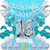 Sweet 16 Party Supplies with Photo Booth Backdrop|Sweet 16 Decorations Blue|16th Birthday Party Supplies with Happy Birthday Banner, Confetti and Mylar Balloons|Sweet Sixteen
