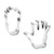Bakerpan Stainless Steel Cookie Cutter Baby Hand & Toe Set