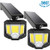 JUSLIT Adjustable Solar Lights Outdoor, 72 COB LED Motion Sensor Light, 360° Rotating Head Wide Angle Illumination, 2 Modes Wireless Security Wall Lighting, IP65 Waterproof