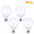 LXcom G25 LED Light Bulb 5W Globe LED Bulbs(4 Pack) 50W Incandescent Bulb Equivalent 6000K Daylight White E26/E27 Base for Bathrooms Pendant Makeup Vanity Lamp,AC85V-265V