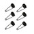 Mystart 6 Pieces Black Skull Head Safety Pins Brooches Pins for Blankets Scarves Sweater