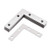 uxcell Flat Angle Bracket Plate L Shape Repair Joining Support Brace, 51mmx51mm Silver Tone, 50Pcs