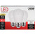 FEIT ELECTRIC A1540/10KLED/3 Non-Dimmable, 40 W, Led Bulb, 120 Vac, 300 Lumens, 3000 K, CRI >80, Warm White, 3 Piece