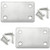 heyous 10pcs Stainless Steel Straight Support Shelf Bracket Flat Corner Brace Brackets Mending Plates Repair Fixing Joining 60 x 38mm with Mounting Screws
