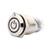 12V 3A Latching Push Button Switch, Keenso 1NO1NC SPDT ON/OFF Toggle Switch Power Push Button with White LED Ring Brass Nickel Plating Shell 16mm