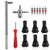 EEEKit Tire Valve Stem Puller Tools Set, 1 Pcs Dual Single Head Valve Core Remover 1 Pcs 4-Way Valve Tool with 6 Pcs TR412 Snap-in Valve Stems and Valve Stem Cores